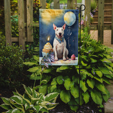 Load image into Gallery viewer, Bull Terrier Happy Birthday Garden Flag –Dog Birthday Cupcake Yard Decor with Balloons