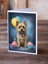 Load image into Gallery viewer, Cairn Terrier Happy Birthday Greeting Cards - Blank Note Cards – 8-Pack of Artist-Designed Cards with Envelopes