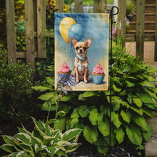 Load image into Gallery viewer, Chihuahua Happy Birthday Garden Flag –Dog Birthday Cupcake Yard Decor with Balloons