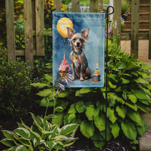Load image into Gallery viewer, Chinese Crested Happy Birthday Garden Flag –Dog Birthday Cupcake Yard Decor with Balloons