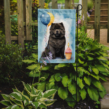 Load image into Gallery viewer, Black Chow Chow Happy Birthday Garden Flag –Dog Birthday Cupcake Yard Decor with Balloons