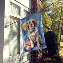 Load image into Gallery viewer, Clumber Spaniel Happy Birthday House Flag