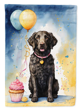 Load image into Gallery viewer, Curly Coated Retriever Happy Birthday House Flag