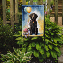 Load image into Gallery viewer, Curly Coated Retriever Happy Birthday Garden Flag –Dog Birthday Cupcake Yard Decor with Balloons