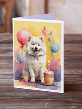 Load image into Gallery viewer, Samoyed Happy Birthday Greeting Cards - Blank Note Cards – 8-Pack of Artist-Designed Cards with Envelopes