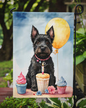 Load image into Gallery viewer, Scottish Terrier Happy Birthday Garden Flag –Dog Birthday Cupcake Yard Decor with Balloons