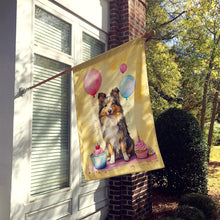 Load image into Gallery viewer, Sheltie Happy Birthday House Flag