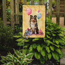 Load image into Gallery viewer, Sheltie Happy Birthday Garden Flag –Dog Birthday Cupcake Yard Decor with Balloons