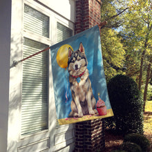 Load image into Gallery viewer, Siberian Husky Happy Birthday House Flag