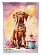 Load image into Gallery viewer, Vizsla Happy Birthday Garden Flag –Dog Birthday Cupcake Yard Decor with Balloons