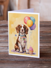 Load image into Gallery viewer, Welsh Springer Spaniel Happy Birthday Greeting Cards - Blank Note Cards – 8-Pack of Artist-Designed Cards with Envelopes