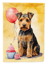 Load image into Gallery viewer, Welsh Terrier Happy Birthday Garden Flag –Dog Birthday Cupcake Yard Decor with Balloons