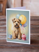 Load image into Gallery viewer, Wheaten Terrier Happy Birthday Greeting Cards - Blank Note Cards – 8-Pack of Artist-Designed Cards with Envelopes