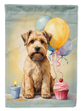 Load image into Gallery viewer, Wheaten Terrier Happy Birthday Garden Flag –Dog Birthday Cupcake Yard Decor with Balloons
