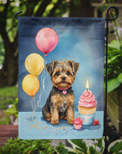Load image into Gallery viewer, Yorkipoo Happy Birthday Garden Flag –Dog Birthday Cupcake Yard Decor with Balloons