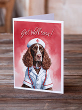 Load image into Gallery viewer, American Water Spaniel Get Well Soon Greeting Cards - Blank Note Cards – 8-Pack of Artist-Designed Cards with Envelopes