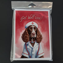 Load image into Gallery viewer, American Water Spaniel Get Well Soon Greeting Cards - Blank Note Cards – 8-Pack of Artist-Designed Cards with Envelopes