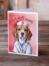 Load image into Gallery viewer, Beagle Get Well Soon Greeting Cards - Blank Note Cards – 8-Pack of Artist-Designed Cards with Envelopes