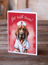 Load image into Gallery viewer, Bloodhound Get Well Soon Greeting Cards - Blank Note Cards – 8-Pack of Artist-Designed Cards with Envelopes