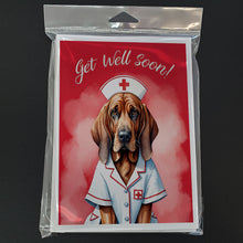 Load image into Gallery viewer, Bloodhound Get Well Soon Greeting Cards - Blank Note Cards – 8-Pack of Artist-Designed Cards with Envelopes