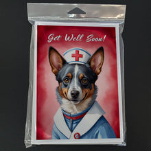 Load image into Gallery viewer, Australian Cattle Dog Get Well Soon Greeting Cards - Blank Note Cards – 8-Pack of Artist-Designed Cards with Envelopes