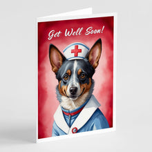 Load image into Gallery viewer, Australian Cattle Dog Get Well Soon Greeting Cards - Blank Note Cards – 8-Pack of Artist-Designed Cards with Envelopes