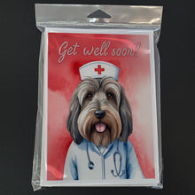 Load image into Gallery viewer, Briard Get Well Soon Greeting Cards - Blank Note Cards – 8-Pack of Artist-Designed Cards with Envelopes