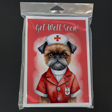 Load image into Gallery viewer, Brussels Griffon Get Well Soon Greeting Cards - Blank Note Cards – 8-Pack of Artist-Designed Cards with Envelopes