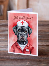 Load image into Gallery viewer, Cane Corso Get Well Soon Greeting Cards - Blank Note Cards – 8-Pack of Artist-Designed Cards with Envelopes