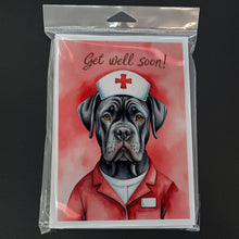 Load image into Gallery viewer, Cane Corso Get Well Soon Greeting Cards - Blank Note Cards – 8-Pack of Artist-Designed Cards with Envelopes