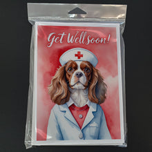 Load image into Gallery viewer, Cavalier Spaniel Get Well Soon Greeting Cards - Blank Note Cards – 8-Pack of Artist-Designed Cards with Envelopes