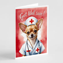 Load image into Gallery viewer, Chihuahua Get Well Soon Greeting Cards - Blank Note Cards – 8-Pack of Artist-Designed Cards with Envelopes