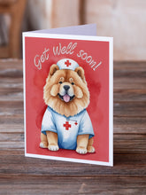 Load image into Gallery viewer, Chow Chow Get Well Soon Greeting Cards - Blank Note Cards – 8-Pack of Artist-Designed Cards with Envelopes