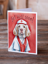 Load image into Gallery viewer, Clumber Spaniel Get Well Soon Greeting Cards - Blank Note Cards – 8-Pack of Artist-Designed Cards with Envelopes
