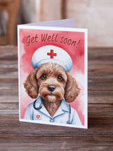 Load image into Gallery viewer, Cockapoo Get Well Soon Greeting Cards - Blank Note Cards – 8-Pack of Artist-Designed Cards with Envelopes
