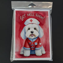 Load image into Gallery viewer, Coton De Tulear Get Well Soon Greeting Cards - Blank Note Cards – 8-Pack of Artist-Designed Cards with Envelopes