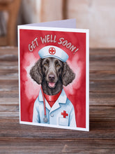 Load image into Gallery viewer, Curly Coated Retriever Get Well Soon Greeting Cards - Blank Note Cards – 8-Pack of Artist-Designed Cards with Envelopes