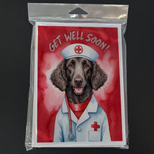 Load image into Gallery viewer, Curly Coated Retriever Get Well Soon Greeting Cards - Blank Note Cards – 8-Pack of Artist-Designed Cards with Envelopes