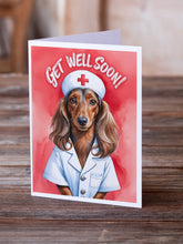 Load image into Gallery viewer, Dachshund Get Well Soon Greeting Cards - Blank Note Cards – 8-Pack of Artist-Designed Cards with Envelopes
