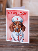 Load image into Gallery viewer, Dachshund Get Well Soon Greeting Cards - Blank Note Cards – 8-Pack of Artist-Designed Cards with Envelopes