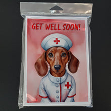 Load image into Gallery viewer, Dachshund Get Well Soon Greeting Cards - Blank Note Cards – 8-Pack of Artist-Designed Cards with Envelopes