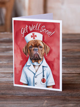 Load image into Gallery viewer, Dogue De Bordeaux Get Well Soon Greeting Cards - Blank Note Cards – 8-Pack of Artist-Designed Cards with Envelopes