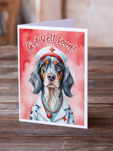 Load image into Gallery viewer, English Setter Get Well Soon Greeting Cards - Blank Note Cards – 8-Pack of Artist-Designed Cards with Envelopes