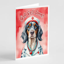 Load image into Gallery viewer, English Setter Get Well Soon Greeting Cards - Blank Note Cards – 8-Pack of Artist-Designed Cards with Envelopes