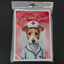 Load image into Gallery viewer, Fox Terrier Get Well Soon Greeting Cards - Blank Note Cards – 8-Pack of Artist-Designed Cards with Envelopes