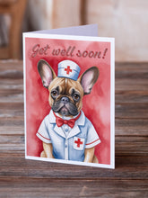 Load image into Gallery viewer, French Bulldog Get Well Soon Greeting Cards - Blank Note Cards – 8-Pack of Artist-Designed Cards with Envelopes