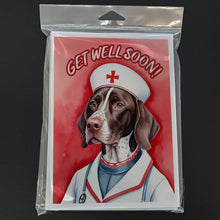 Load image into Gallery viewer, German Shorthaired Pointer Get Well Soon Greeting Cards - Blank Note Cards – 8-Pack of Artist-Designed Cards with Envelopes