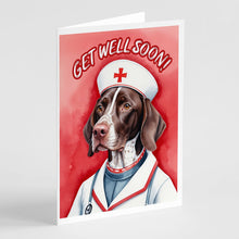 Load image into Gallery viewer, German Shorthaired Pointer Get Well Soon Greeting Cards - Blank Note Cards – 8-Pack of Artist-Designed Cards with Envelopes