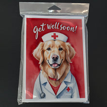 Load image into Gallery viewer, Golden Retriever Get Well Soon Greeting Cards - Blank Note Cards – 8-Pack of Artist-Designed Cards with Envelopes