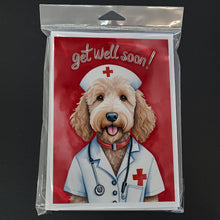 Load image into Gallery viewer, Goldendoodle Get Well Soon Greeting Cards - Blank Note Cards – 8-Pack of Artist-Designed Cards with Envelopes